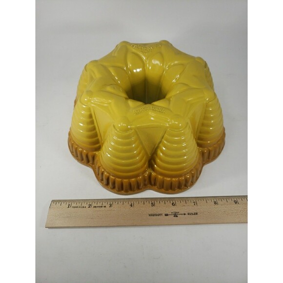 Vintage 1980s Nordic Ware Fiesta Party Pan Cast Aluminum Harvest Gold NOS USA - Picture 16 of 16